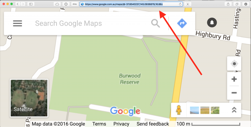 How to get the site Google Maps URL